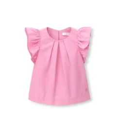 Blusa rosa con volant