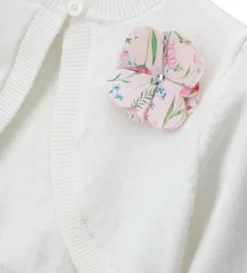 Cardigan con fiore