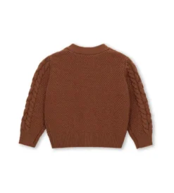 Cardigan in lana operata