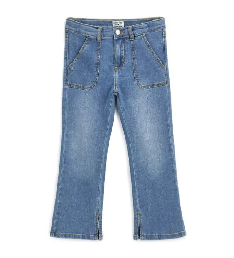 Jeans flare con spacchetti
