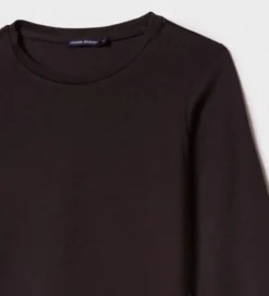 T-shirt a manica lunga con ricamo lurex