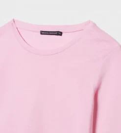 T-shirt a manica lunga con ricamo lurex