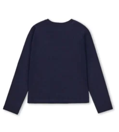 T-shirt blu con perle