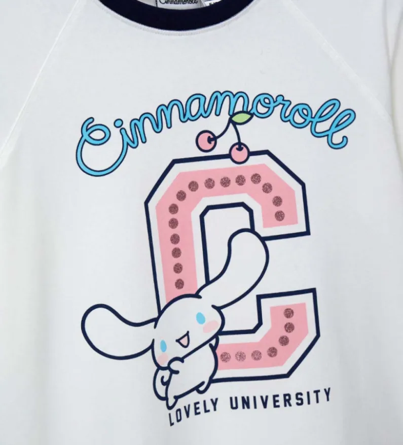 T-shirt Cinnamoroll bianca