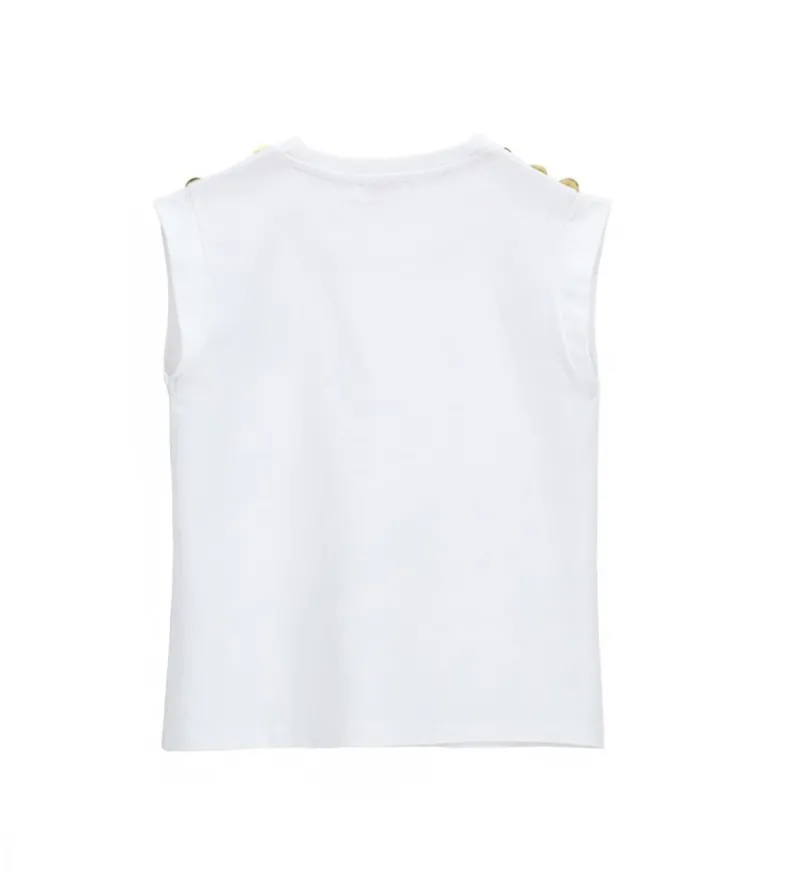 T-shirt con bottoni