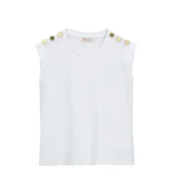 T-shirt con bottoni