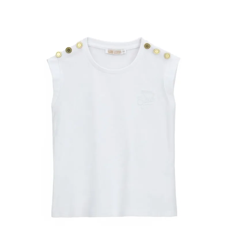 T-shirt con bottoni