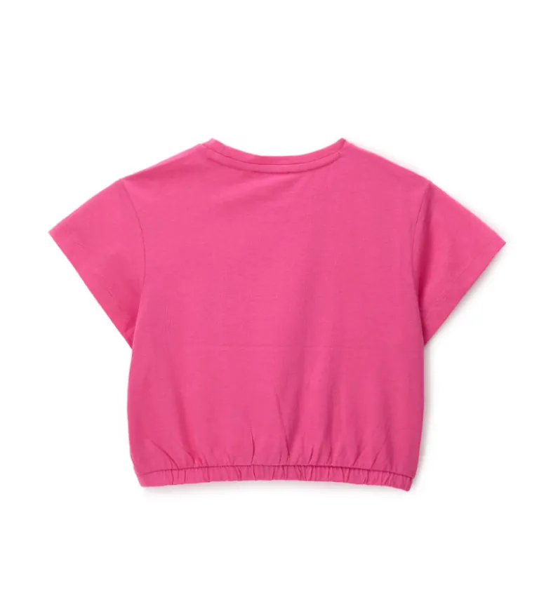 T-shirt con cuore fluo