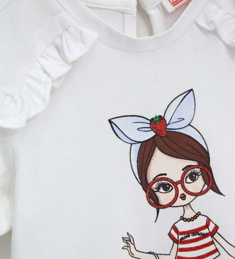 T-shirt con glitter