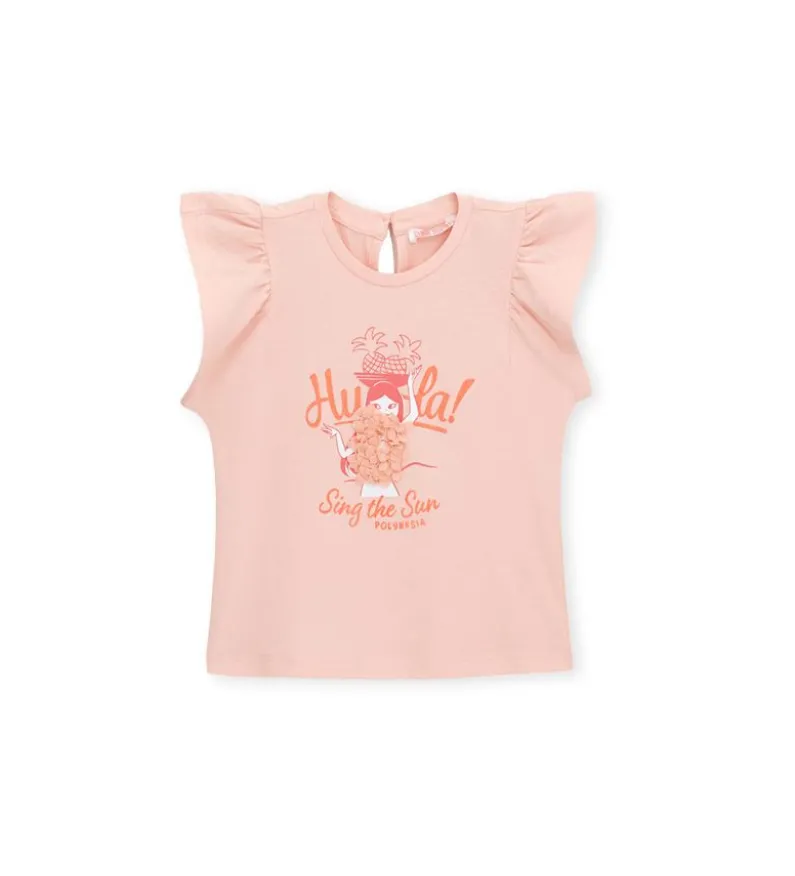 T-shirt con volant