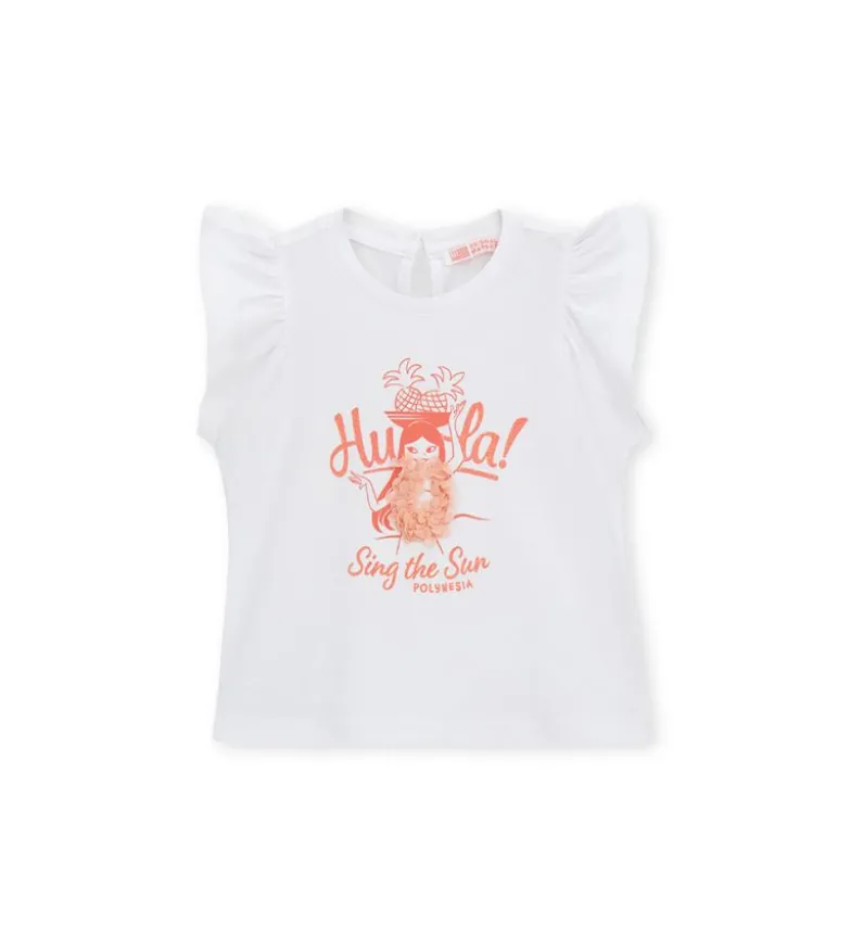 T-shirt con volant