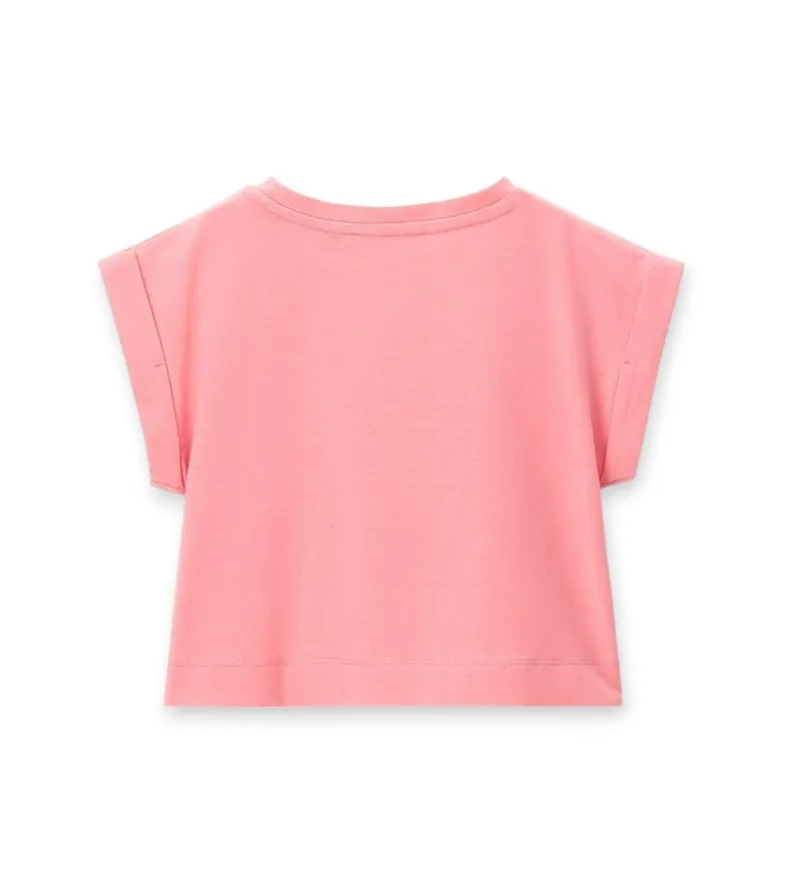 T-shirt corallo glitter