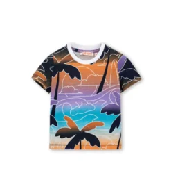 T-shirt in jersey fiammato
