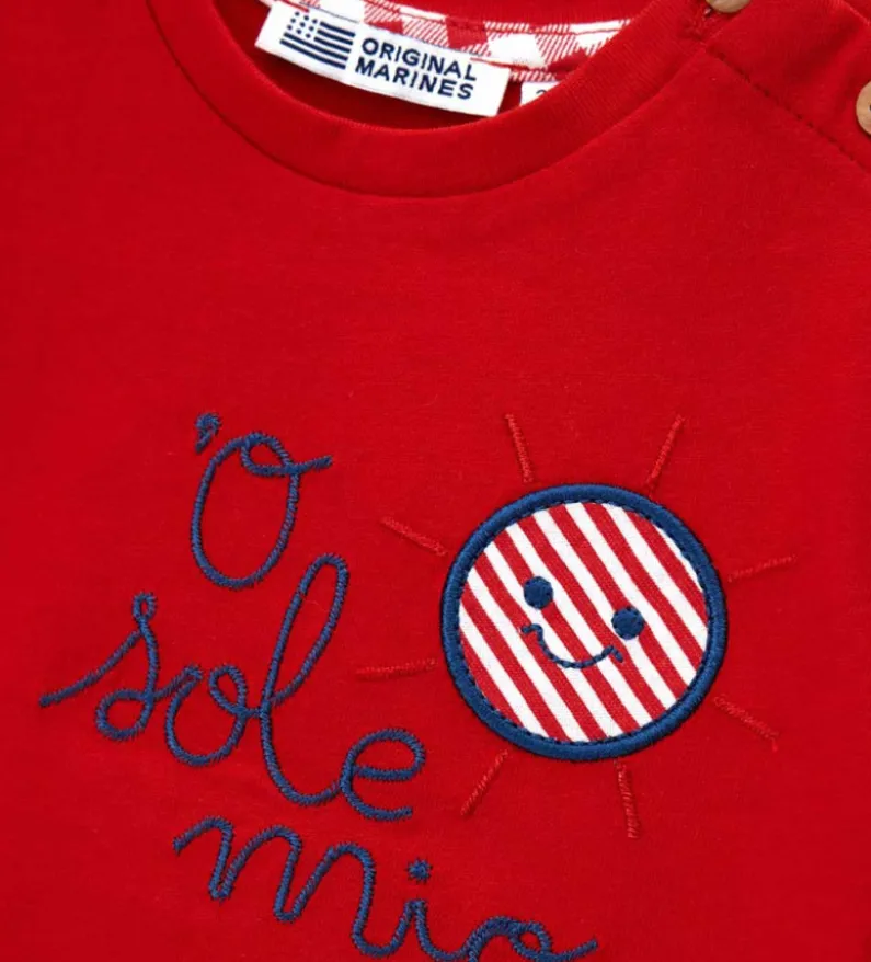 T-shirt rossa in cotone