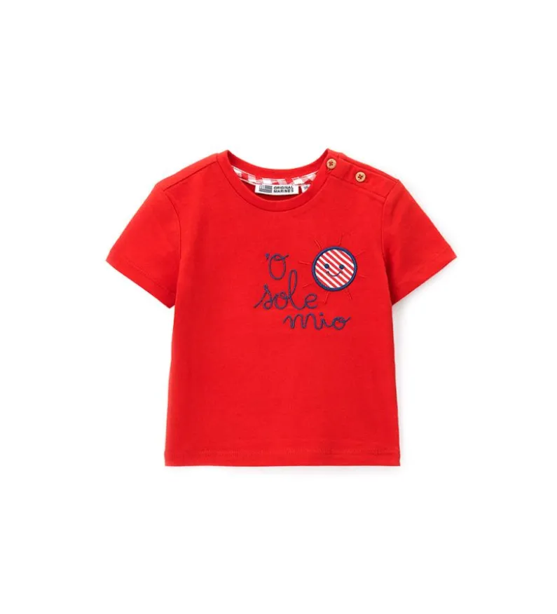 T-shirt rossa in cotone