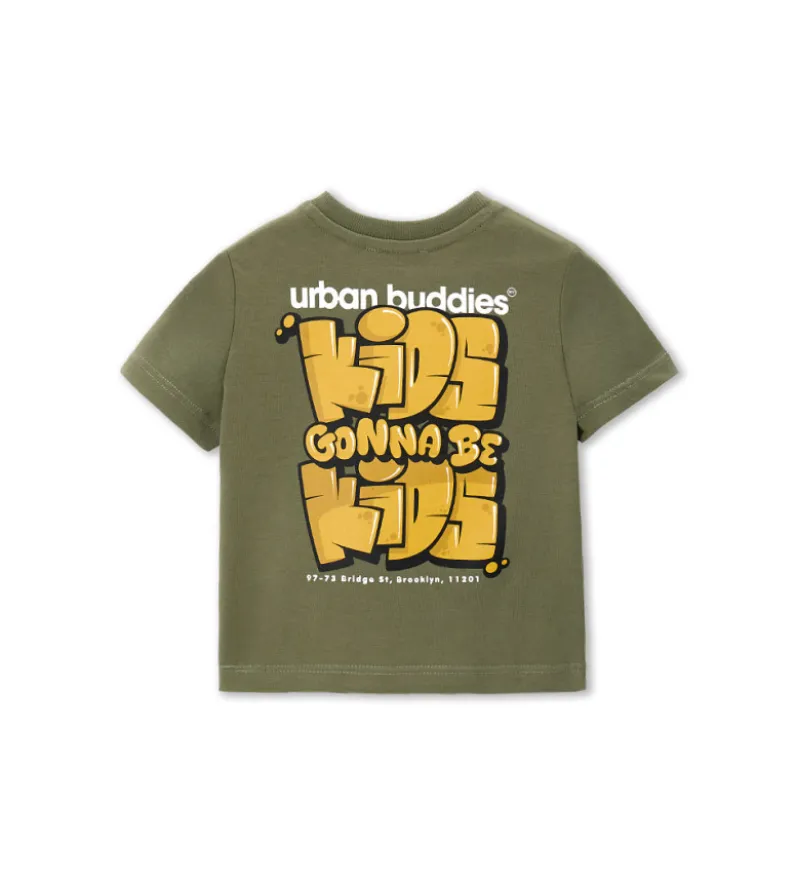 T-shirt verde in jersey